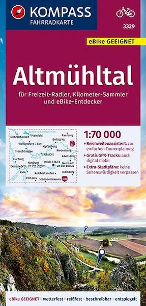 KOMPASS Fahrradkarte Altmühltal 1:70.000, FK 3329 - (ISBN 9783990446768)