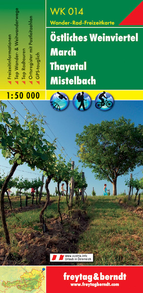 Östliches Weinviertel - March - Thayatal - Mistelbach 1 : 50 000. WK 014 - (ISBN 9783707907834)