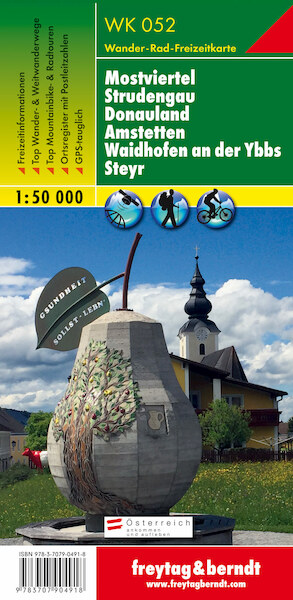 Mostviertel / Strudengau / Donauland / Amstetten / Waidhofen a. d. Ybbs / Steyr 1 : 50 000. WK 052 - (ISBN 9783707904918)