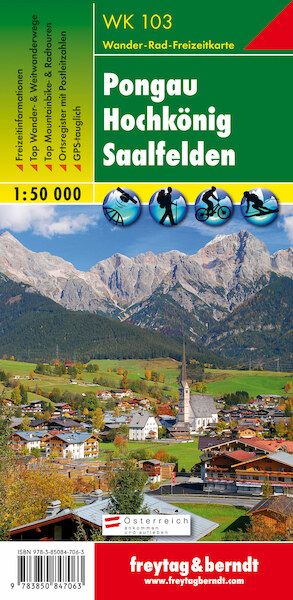 Pongau, Hochkönig, Saalfelden 1 : 50 000. WK 103 - (ISBN 9783850847063)