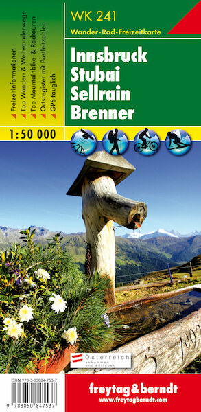 Innsbruck, Stubai, Sellrain, Brenner 1 : 50 000. WK 241 - (ISBN 9783850847537)