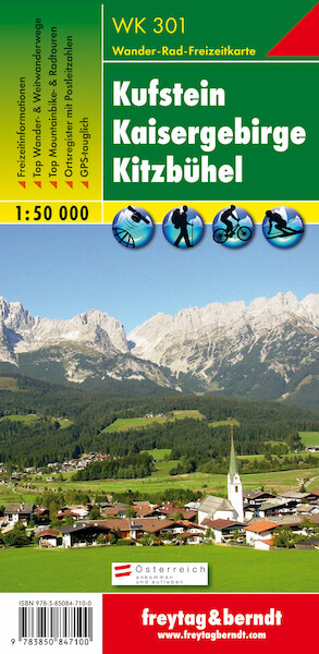 Kufstein, Kaisergebirge, Kitzbühel 1 : 50 000. WK 301 - (ISBN 9783850847100)