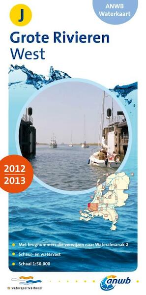ANWB Waterkaart J Grote Rivieren West 2012/2013 - (ISBN 9789018033804)