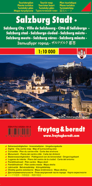 Salzburg Stadt 1 : 10 000 Touristenplan - (ISBN 9783850841818)