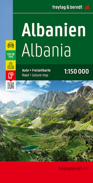 Albanien, Top 10 Tips, Autokarte 1:150.000 - (ISBN 9783707915471)