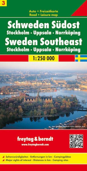 FuB Schweden 03 Südost, Stockholm, Uppsala, Norrköping 1 : 250 000. Autokarte - (ISBN 9783707903201)
