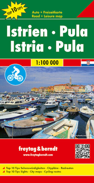 Istrien - Pula, Autokarte 1:100.000, Top 10 Tips - (ISBN 9783707916577)