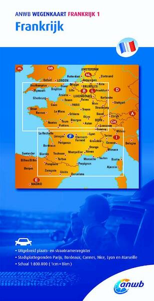 Wegenkaart 1. Frankrijk - ANWB (ISBN 9789018042547)