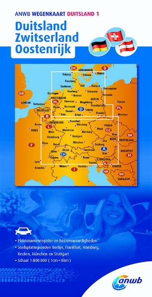 Wegenkaart 1. Duitsland/Zwitserland/Oostenrijk - ANWB (ISBN 9789018042387)