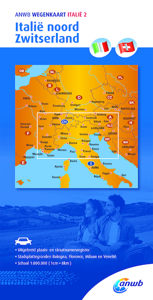 Wegenkaart 2. Italië noord/Zwitserland - ANWB (ISBN 9789018042707)
