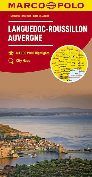 MARCO POLO Karte Frankreich Languedoc-Roussillon, Auvergne 1:300 000 - (ISBN 9783829737883)