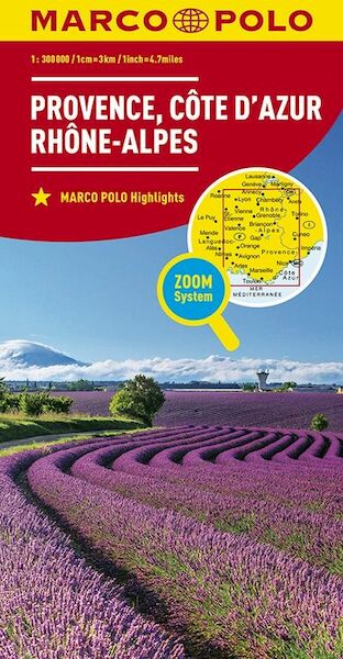 MARCO POLO Karte Frankreich Provence, Côte d'Azur, Rhône-Alpes 1:300 000 - (ISBN 9783829737906)