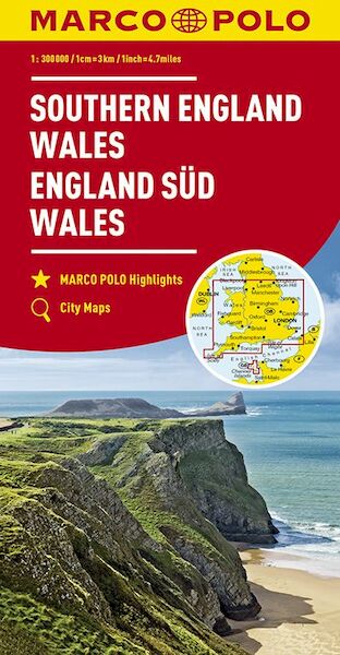 MARCO POLO Karte Großbritannien England Süd, Wales 1:300 000 - (ISBN 9783829737920)