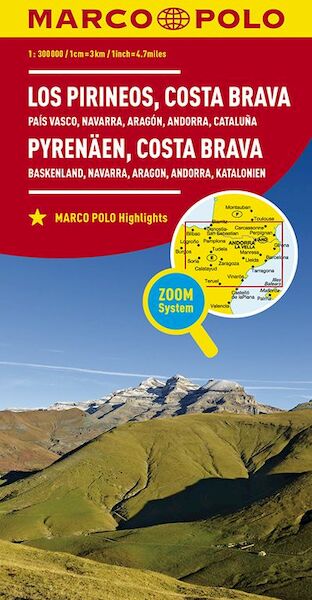 MARCO POLO Karte Spanien Pyrenäen, Costa Brava 1:300 000 - (ISBN 9783829737982)