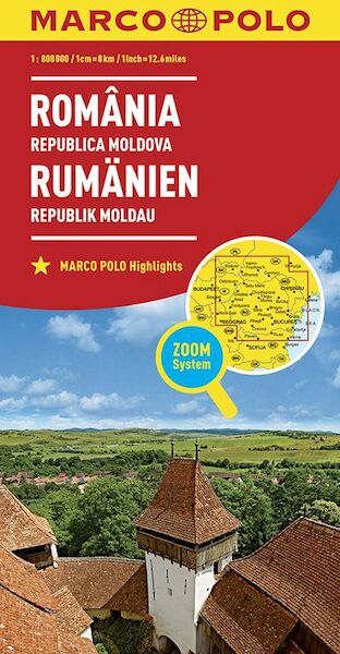MARCO POLO Länderkarte Rumänien, Republik Moldau 1:800 000 - (ISBN 9783829738408)