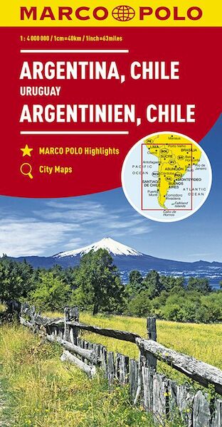 MARCO POLO Kontinentalkarte Argentinien, Chile 1:4 000 000 - (ISBN 9783829739375)