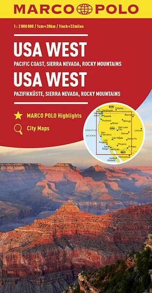 MARCO POLO Kontinentalkarte USA West 1:2 000 000 - (ISBN 9783829739399)