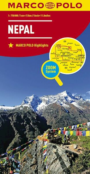 MARCO POLO Länderkarte Nepal 1:750 000 - (ISBN 9783829739467)