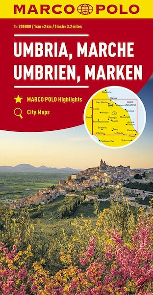MARCO POLO Karte Italien 8. Umbrien, Marken 1:200 000 - (ISBN 9783829739801)