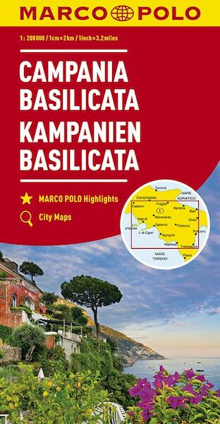 MARCO POLO Karte Italien 12. Kampanien, Basilicata 1:200 000 - (ISBN 9783829739849)