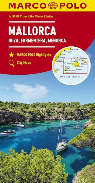MARCO POLO Karte Mallorca, Ibiza, Formentera, Menorca 1:150 000 - (ISBN 9783829739955)