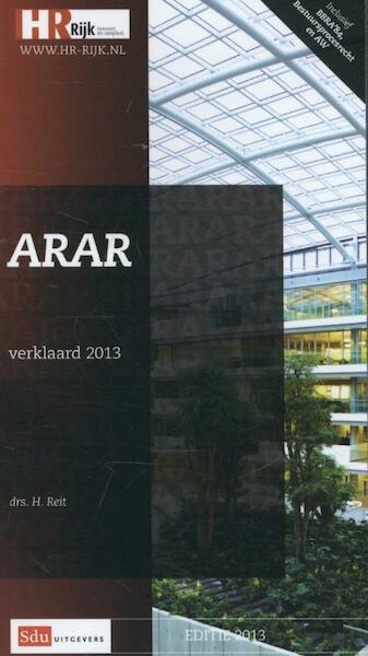 ARAR verklaar 2013 - H. Reit (ISBN 9789012577199)