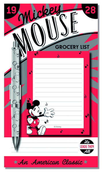 MICKEY MOUSE MAGNETIC NOTEPAD WITH PEN - (ISBN 8712048311032)