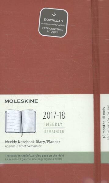 Moleskine 18 Monate Wochen Notizkalender 2017/2018, A5 Hard Cover, Scharlachrot - (ISBN 8055002854245)