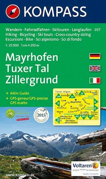 Mayrhofen / Tuxer Tal / Zillergrund 1 : 25 000 - (ISBN 9783854915614)
