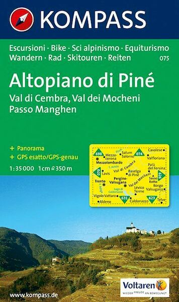 Altopiano di Piné 1 : 35 000 - (ISBN 9783854915621)