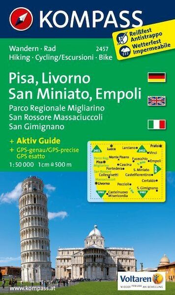 Pisa - Livorno - San Miniato - Empoli - Parco Regionale Migliarino San Rossore Massaciuccoli - San Gimignano 1 : 50 000 - (ISBN 9783850266017)