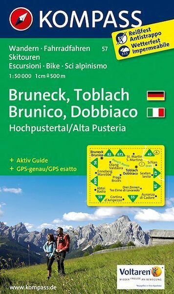 Bruneck / Toblach - Brunico / Dobbiaco 1 : 50 000 - (ISBN 9783850266758)