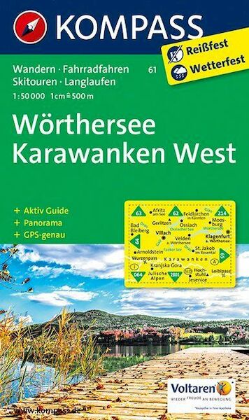Wörthersee, Karawanken West 1 : 50 000 - (ISBN 9783850267069)