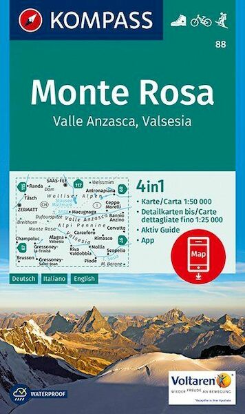 Monte Rosa, Valle Anzasca, Valsesia 1 : 50 000 - (ISBN 9783850266369)