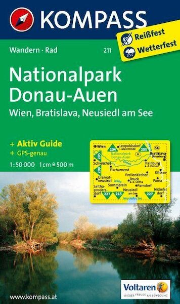Nationalpark Donau-Auen - Wien - Bratislava - Neusiedl am See 1 : 50 000 - (ISBN 9783850266772)