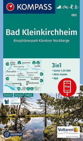 Bad Kleinkirchheim, Biosphärenpark Kärntner Nockberge 1:25 000 - (ISBN 9783990443170)