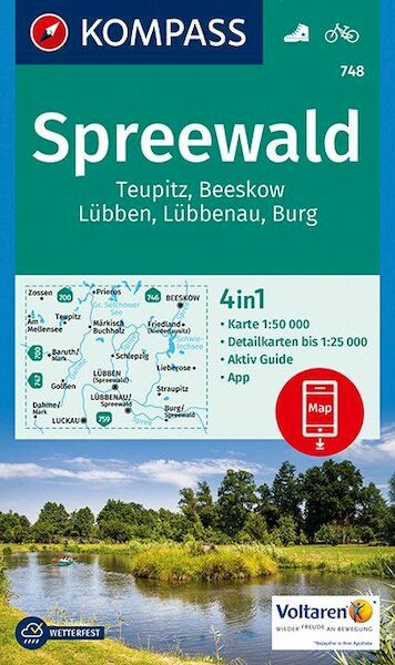 Spreewald, Teupitz, Beeskow, Lübben, Lübbenau, Burg 1:50 000 - (ISBN 9783990443286)