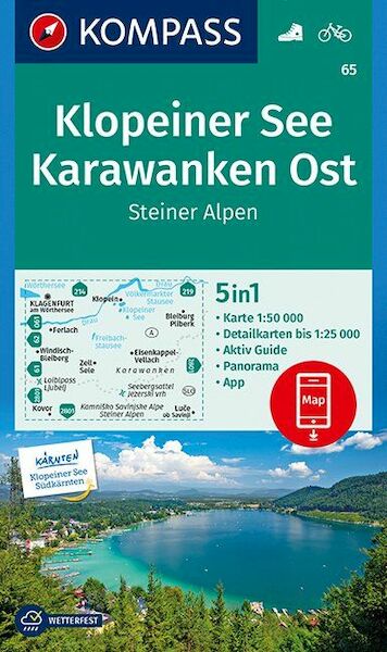 Klopeiner See, Karawanken Ost, Steiner Alpen 1:50 000 - (ISBN 9783990443835)