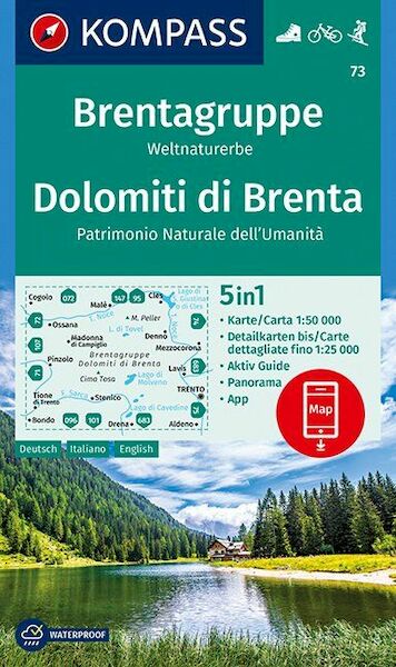 Brentagruppe, Weltnaturerbe, Dolomiti di Brenta 1:50 000 - (ISBN 9783990443934)