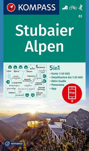 Stubaier Alpen 1 : 50 000 - (ISBN 9783990444276)
