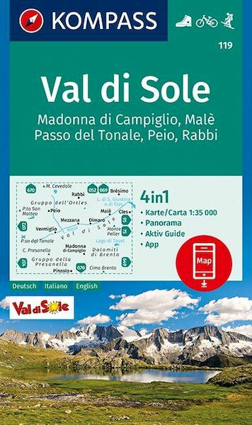 Val di Sole, Madonna di Campiglio, Malè, Passo del Tonale, Peio, Rabbi 1: 1:35 000 - (ISBN 9783990444375)