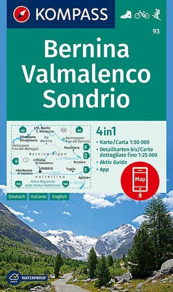 Bernina, Valmalenco, Sondrio 1:50 000 - (ISBN 9783990444368)