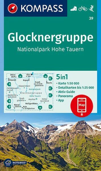 Glocknergruppe, Nationalpark Hohe Tauern 1:50 000 - (ISBN 9783990444788)