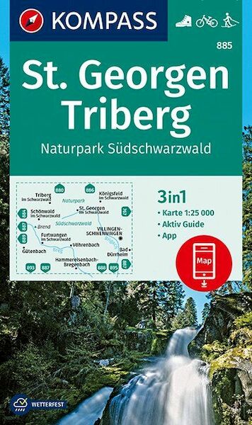 St. Georgen, Triberg, Naturpark Südschwarzwald 1:25 000 - (ISBN 9783990444955)