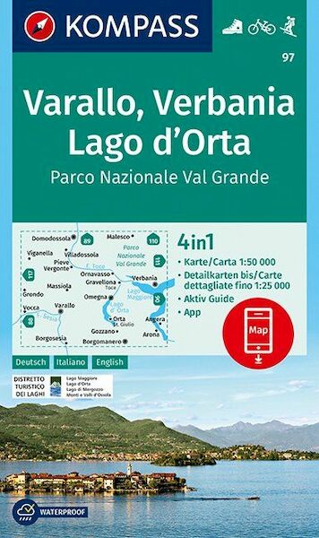 Varallo, Verbania, Lago d'Orta, Parco Nazionale Val Grande 1:50 000 - (ISBN 9783990445525)