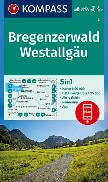 Bregenzerwald, Westallgäu 1:50 000 - (ISBN 9783990445662)
