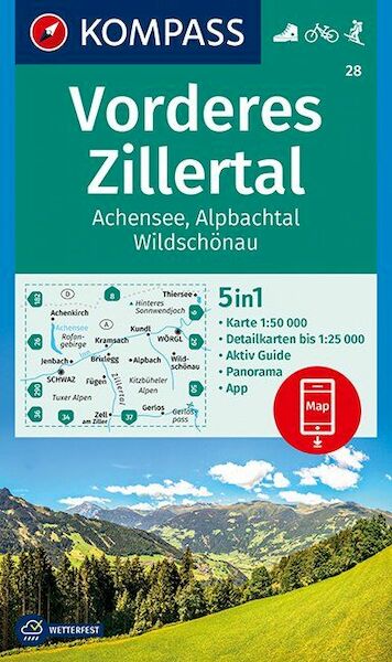 Vorderes Zillertal, Achensee, Alpbachtal, Wildschönau 1:50 000 - (ISBN 9783990445556)