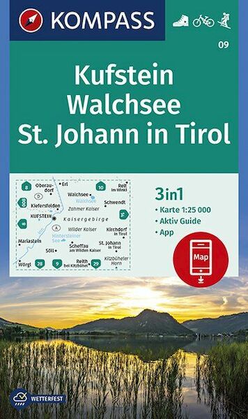 Kufstein, Walchsee, St. Johann in Tirol 1:25 000 - (ISBN 9783990445679)