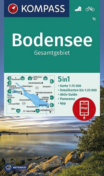 Bodensee Gesamtgebiet 1:75 000 - (ISBN 9783990445587)