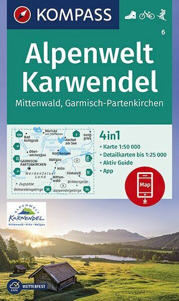 Alpenwelt Karwendel Mittenwald, Garmisch-Partenkirchen 1:50 000 - (ISBN 9783990445914)